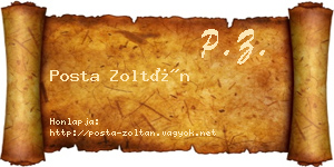 Posta Zoltán névjegykártya