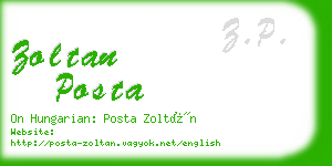 zoltan posta business card